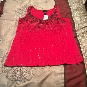 🆕Red Lane Bryant Sequin Tank Top - 14/16W